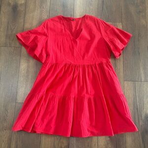 FancyInn Red Tiered Babydoll Dress, size XL